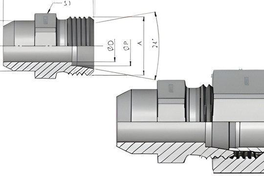 AS-Weld Connector Butt Weld/24Cone end